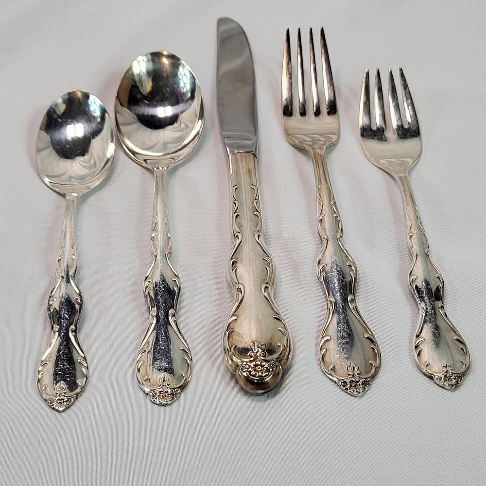 Rogers Camelot Melody Silverplate 5 Piece Place Setting Silverware 1964 - Picture 2 of 6